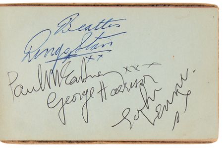 Lot #526 Beatles Signatures - Obtained at the