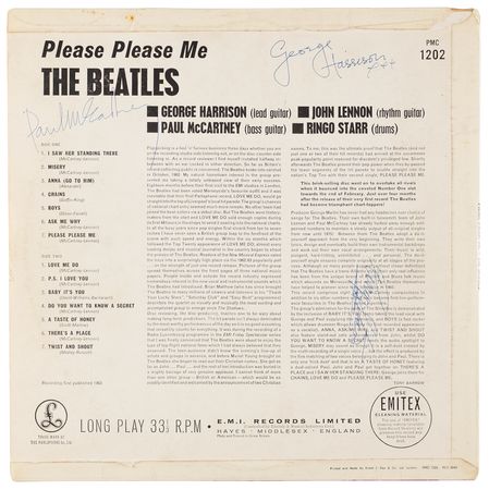 Lot #527 Beatles Signed Album - Please Please Me,