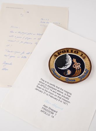 Lot #404 Alan Shepard's Apollo 14 Flown Patch with