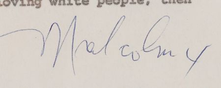 Lot #216 Malcolm X Signed Page for Alex Haley’s Playboy Interview - 