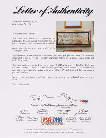 Lot #1 George Washington Signature, Cloak Swatch, and Lock of Hair - Image 3