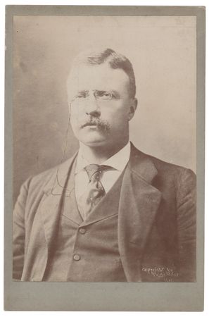 Lot #51 Theodore Roosevelt Signed White House Card - Image 2