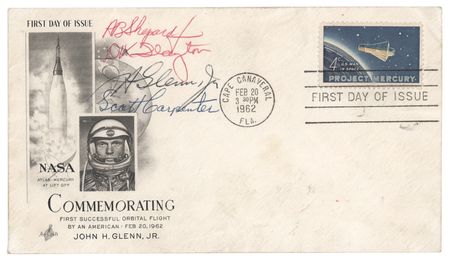 Lot #358 Mercury Astronauts Signed First Day Cover