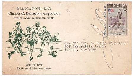 Lot #693 Jesse Owens Signed Commemorative Cover