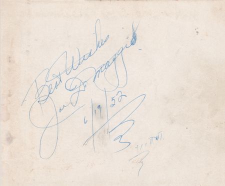 Lot #686 Joe DiMaggio Signature