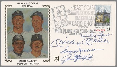 Lot #692 NY Yankees Legends: Mantle, Jackson,