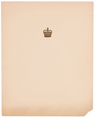 Lot #183 Queen Elizabeth II and Prince Philip Signed Christmas Card (1952) - Image 2