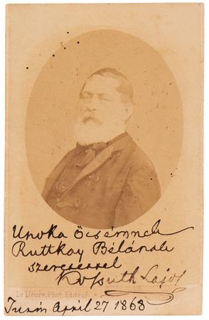 Lot #168 Lajos Kossuth Signed Photograph