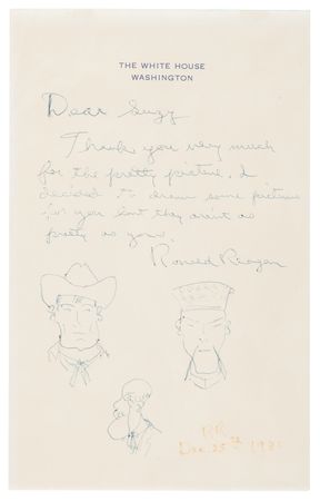 Lot #25 Ronald Reagan Autograph Letter Signed as