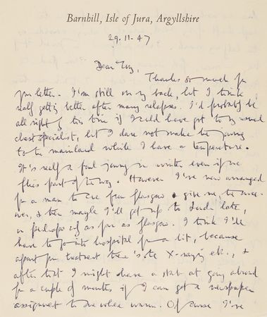 Lot #486 George Orwell Autograph Letter Signed on the Progress of Nineteen Eighty-Four - Image 2