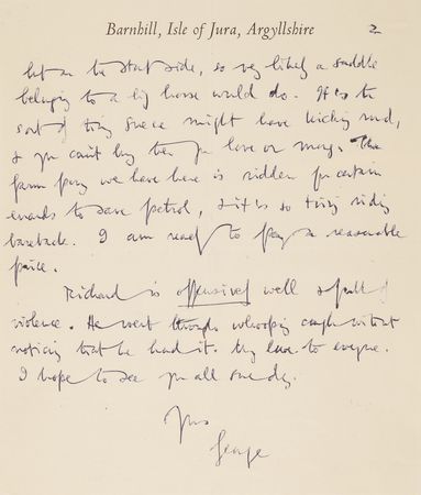 Lot #486 George Orwell Autograph Letter Signed on the Progress of Nineteen Eighty-Four - Image 4