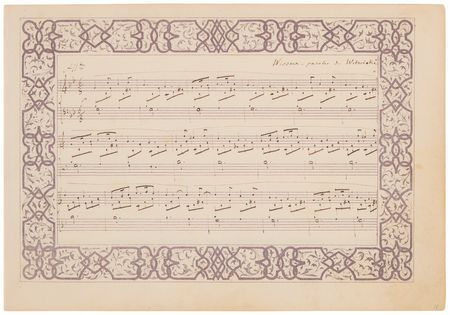 Lot #523 Frederic Chopin Autograph Musical Quotation Signed from the Polish Song 'Wiosna (Spring)' - Image 3