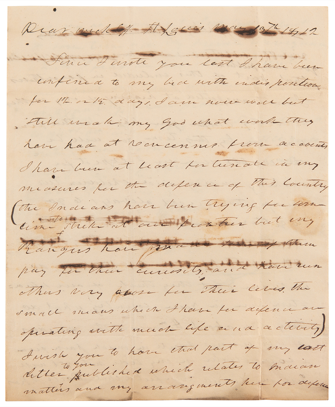 Lot 6012 Benjamin Howard Autograph Letter Signed: 