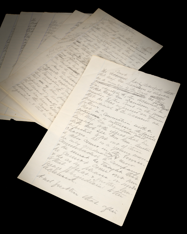 Lot 6029 George A. Custer Autograph Manuscript Signed, Preparing His Defense While Facing Court-Martial at Fort Leavenworth for Shooting Deserters: 