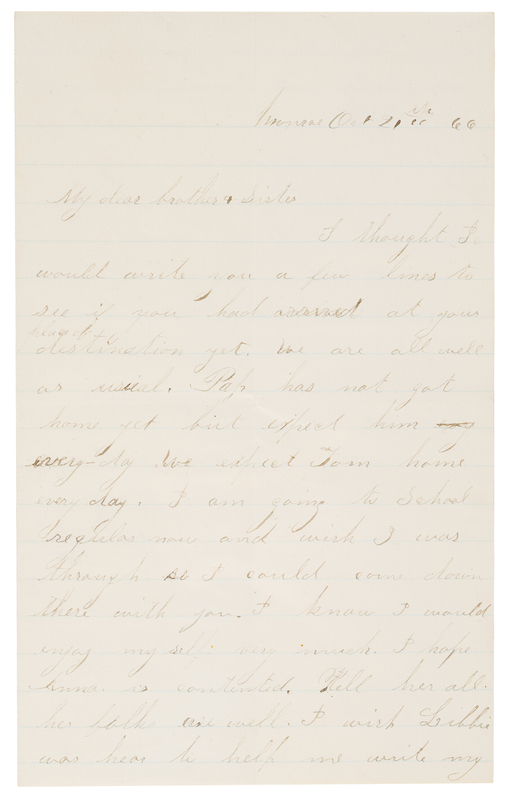 Lot 6038 Boston Custer Autograph Letter Signed to George A. Custer at Ft. Riley: 