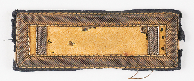 Lot 6035 George A. Custer: Single Lieutenant of Cavalry Shoulder Strap, Marking His First Rank as a Graduate of West Point
