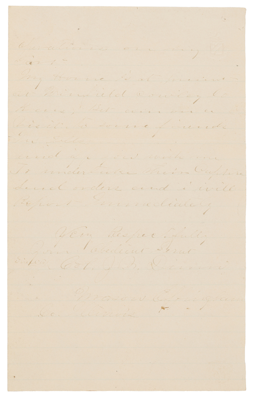 Lot 6149 James-Younger Gang: J. B. Dunn Autograph Letter Signed to Gov. Silas Woodson: 