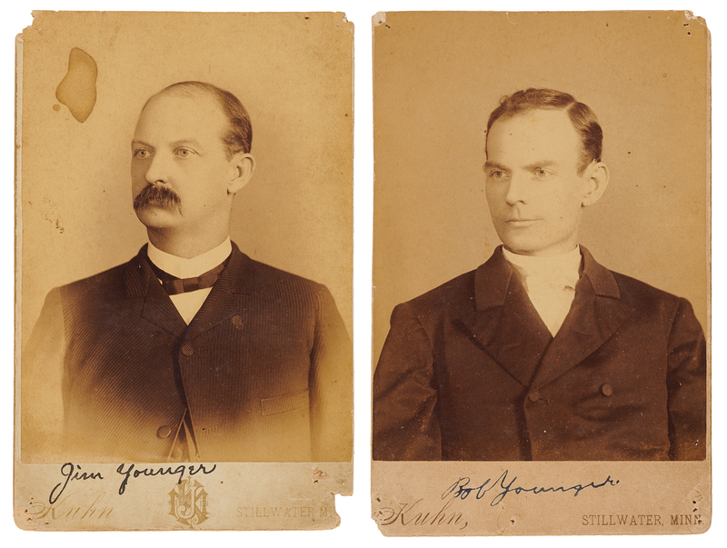 Lot 6154 Jim and Bob Younger (2) Cabinet Photographs, with a Jim Younger Signature