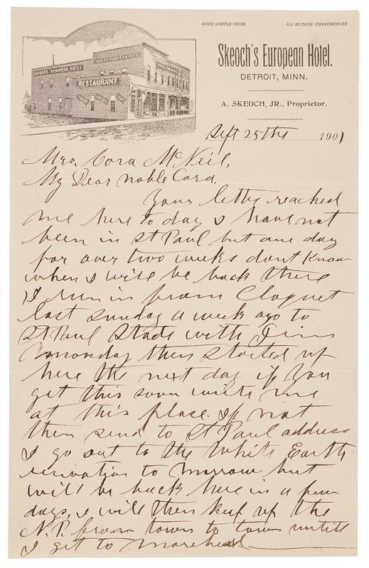 Lot 6157 Cole Younger Autograph Letter Signed, Two Months After His Release from Prison: 