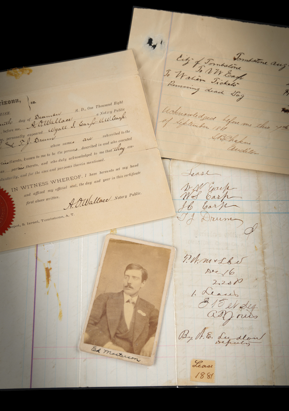 Lot 6113 Wyatt and Virgil Earp Archive: Signed Leasing Contract and Autograph Bill to the City of Tombstone
