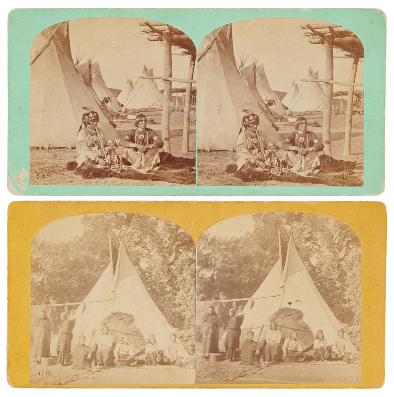 Lot 6073 Omaha Indians (2) Stereoview Photographs