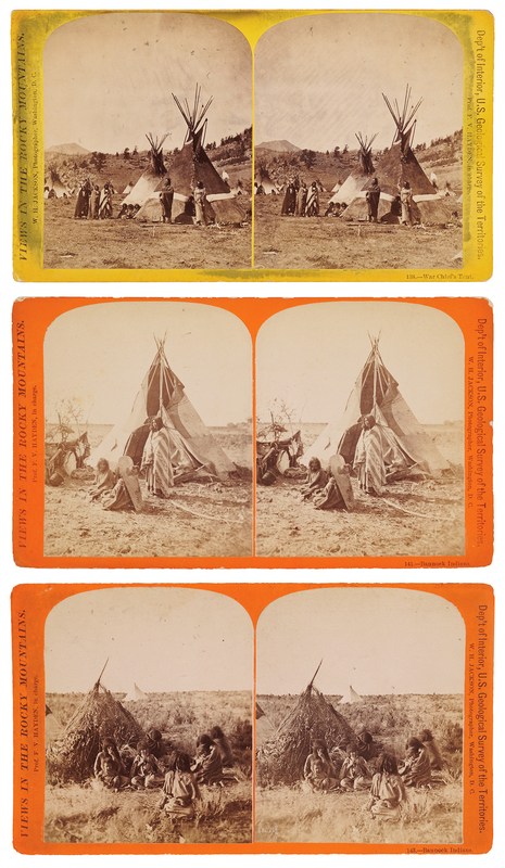 Lot 6068 Bannock-Shoshone Indians (3) Stereoview Photographs