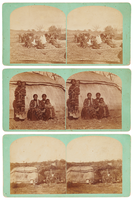 Lot 6067 Winnebago Indians (3) Stereoview Photographs