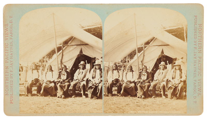Lot 6075 Sioux Chiefs Stereoview Photograph by F. Jay Haynes