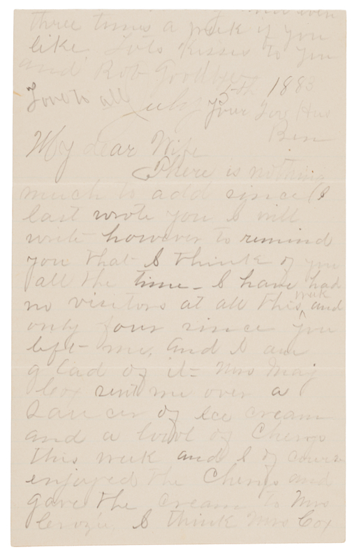 Lot 6136 Frank James Autograph Letter Signed from Gallatin Jail (July 5, 1883)