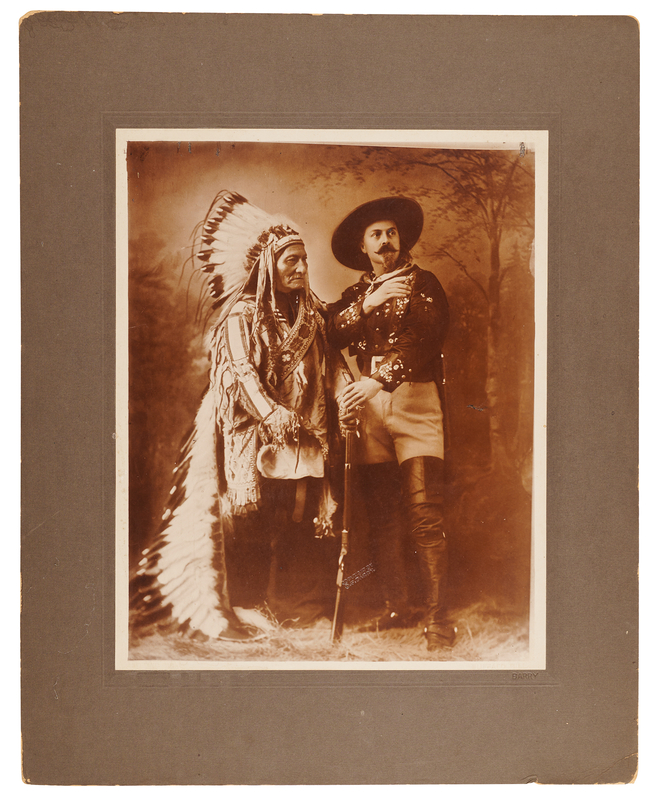 Lot 6164 William F. 'Buffalo Bill' Cody and Sitting Bull Oversized Mounted Photograph by Wm. Notman/D. F. Barry (16˝ x 20˝)