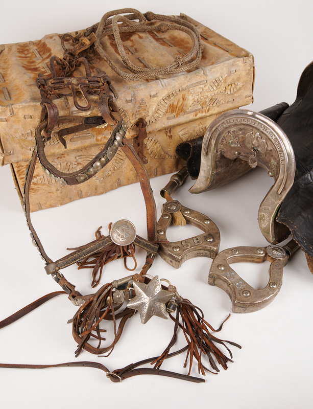 Lot 6095 Simon Bolivar 1825 Silver-Mounted Horse Saddle, Bridle, and Trunk - A Finely Detailed Presentation to 