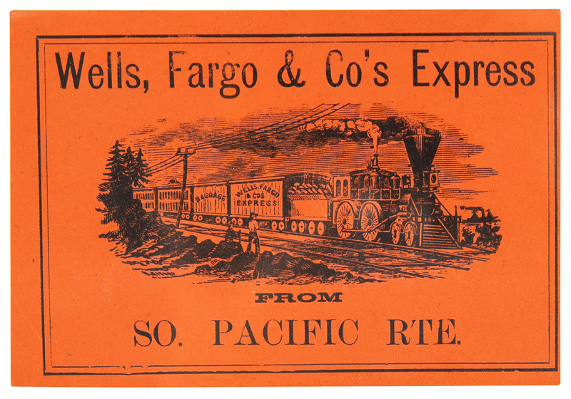 Lot 6021 Wells Fargo Express Company Shipping Label