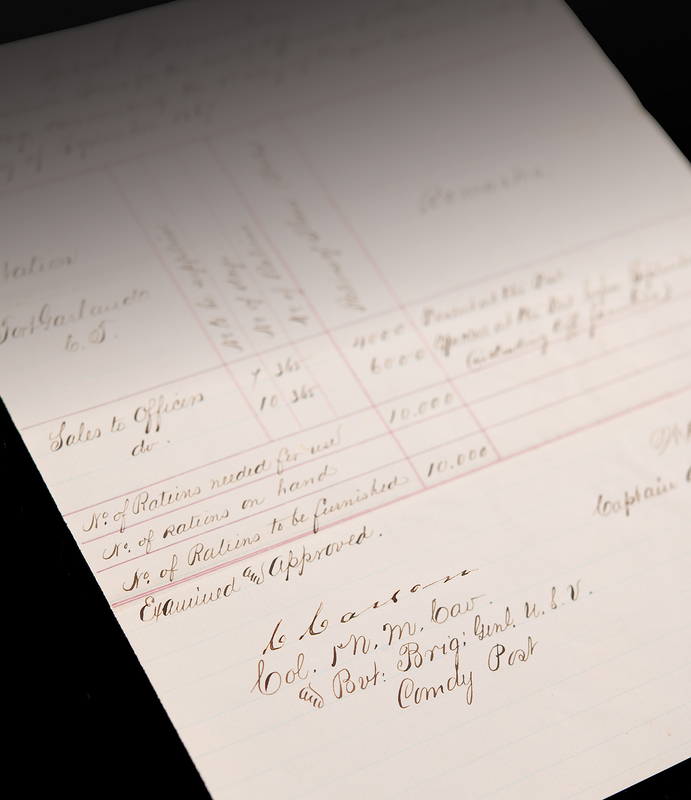 Lot 6040 Kit Carson Document Signed as Commander of Fort Garland in Colorado Territory (1866)