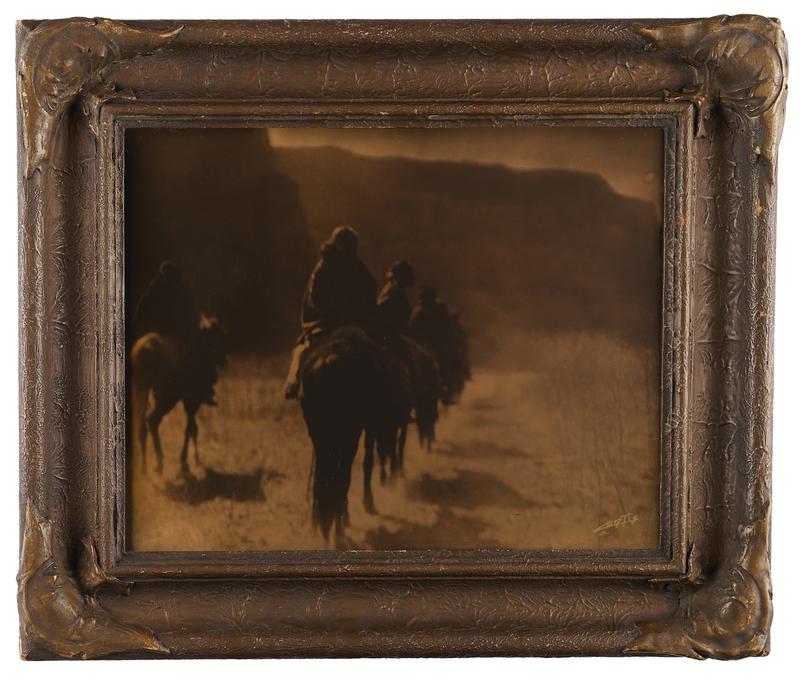 Lot 6045 Edward S. Curtis Original Goldtone Photograph - 'The Vanishing Race - Navaho' (early 20th-Century)
