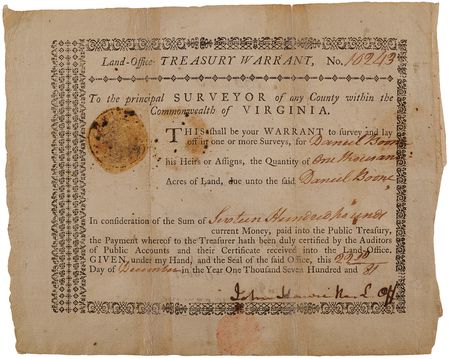 Lot #6092 Daniel Boone Document Signed, Transferring Surveyed Lands on the Virginia Frontier - Image 4