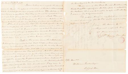 Lot #6006 William Henry Harrison (4) Letters Signed to the Secretary of War, Warning of Indian Hostilities on the Indiana Frontier - Image 7