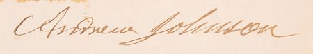 Lot #6008 Andrew Johnson Letter Signed as President, Appointing a 