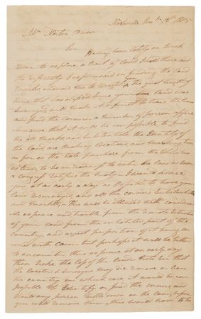 Lot #6003 Andrew Jackson Autograph Letter Signed on the 1805 Cherokee Treaty, Suggesting 