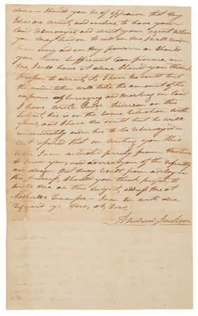 Lot #6003 Andrew Jackson Autograph Letter Signed on the 1805 Cherokee Treaty, Suggesting 