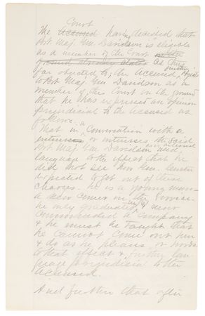 Lot #6029 George A. Custer Autograph Manuscript Signed, Preparing His Defense While Facing Court-Martial at Fort Leavenworth for Shooting Deserters: 