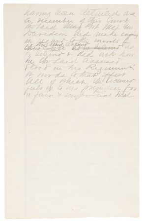 Lot #6029 George A. Custer Autograph Manuscript Signed, Preparing His Defense While Facing Court-Martial at Fort Leavenworth for Shooting Deserters: 