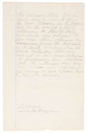 Lot #6029 George A. Custer Autograph Manuscript Signed, Preparing His Defense While Facing Court-Martial at Fort Leavenworth for Shooting Deserters: 