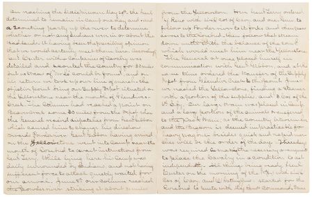 Lot #6037 Josiah Chance Autograph Letter Signed on the Battle of the Little Bighorn - 23-Page Firsthand Account, Rife with Remarks on George A. Custer's Bravery: 