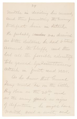 Lot #6030 George A. Custer: 1876 Little Bighorn Campaign Archive of Capt. Otho Michaelis - (29) Letters: 