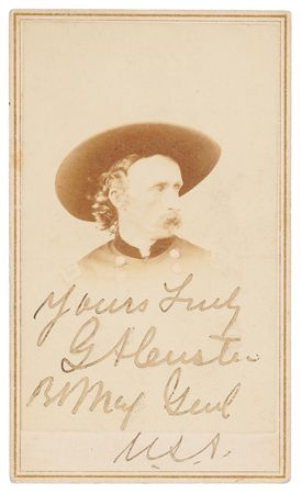 Lot #6032 George A. Custer Signed Carte-de-Visite