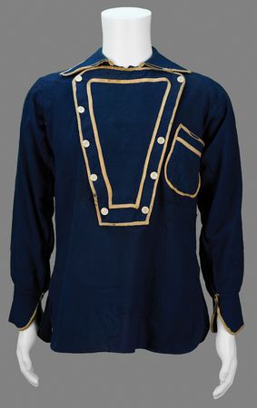 Lot #6026 George A. Custer's Navy Blue Wool Bib