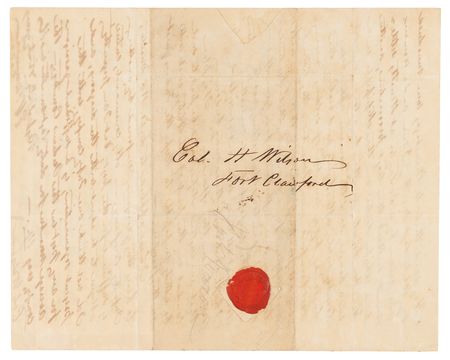 Lot #6063 Capt. E. V. Turner Autograph Letter Signed, Detailing Frontier Violence, Tensions with the Winnebago, and 