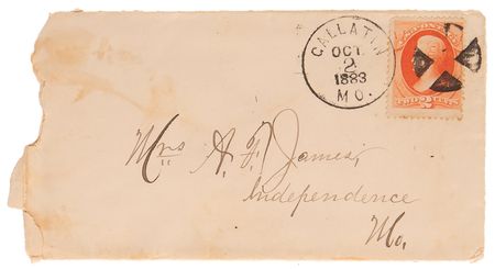 Lot #6138 Frank James Autograph Letter Signed to His Wife, Awaiting Trial in Gallatin, Missouri: 