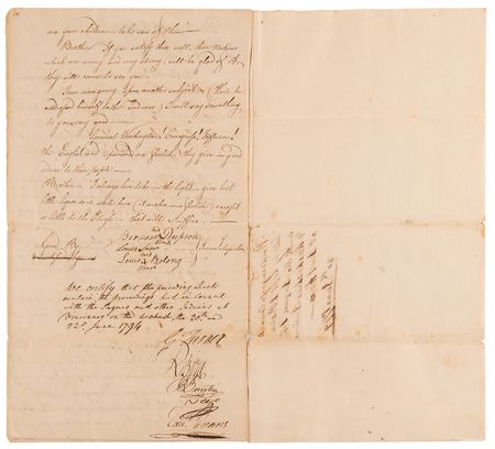 Lot #6061 Council at Vincennes: Manuscript Record of a Peace Council with Chiefs and Warriors of the Saque, Fox, and Kaskaskias (1794) - Image 8