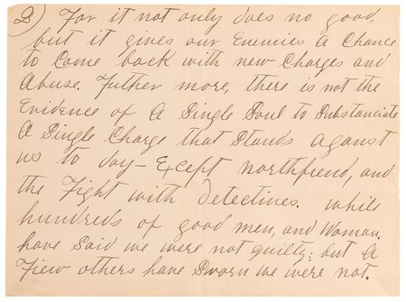 Lot #6158 Jim Younger Autograph Letter Signed, Denouncing Criminal Rumors: 